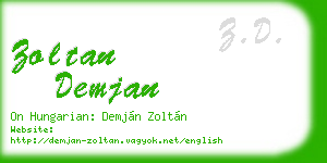 zoltan demjan business card