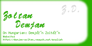 zoltan demjan business card